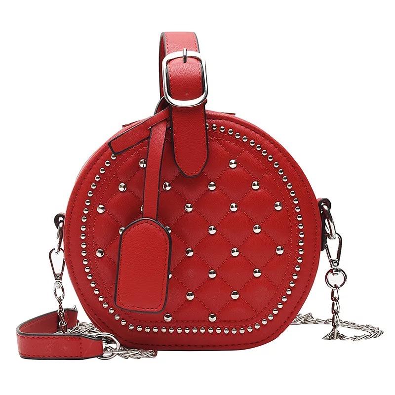 Studded Sphere Handbag ~ Red