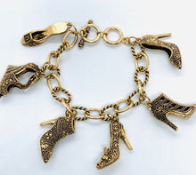 Load image into Gallery viewer, Toggle Shoe Charm Bracelet ~ Gold
