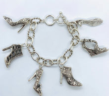 Load image into Gallery viewer, Toggle Shoe Charm Bracelet ~ Silver
