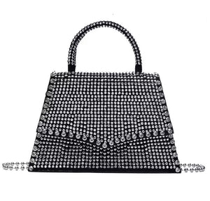 Versailles Crystal Embellished Handbag ~ Silver