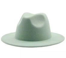 Load image into Gallery viewer, Matte Fedora Hat - Mint Green
