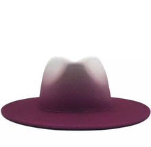 Load image into Gallery viewer, Vintage Ombre Fedora Hat - Plum
